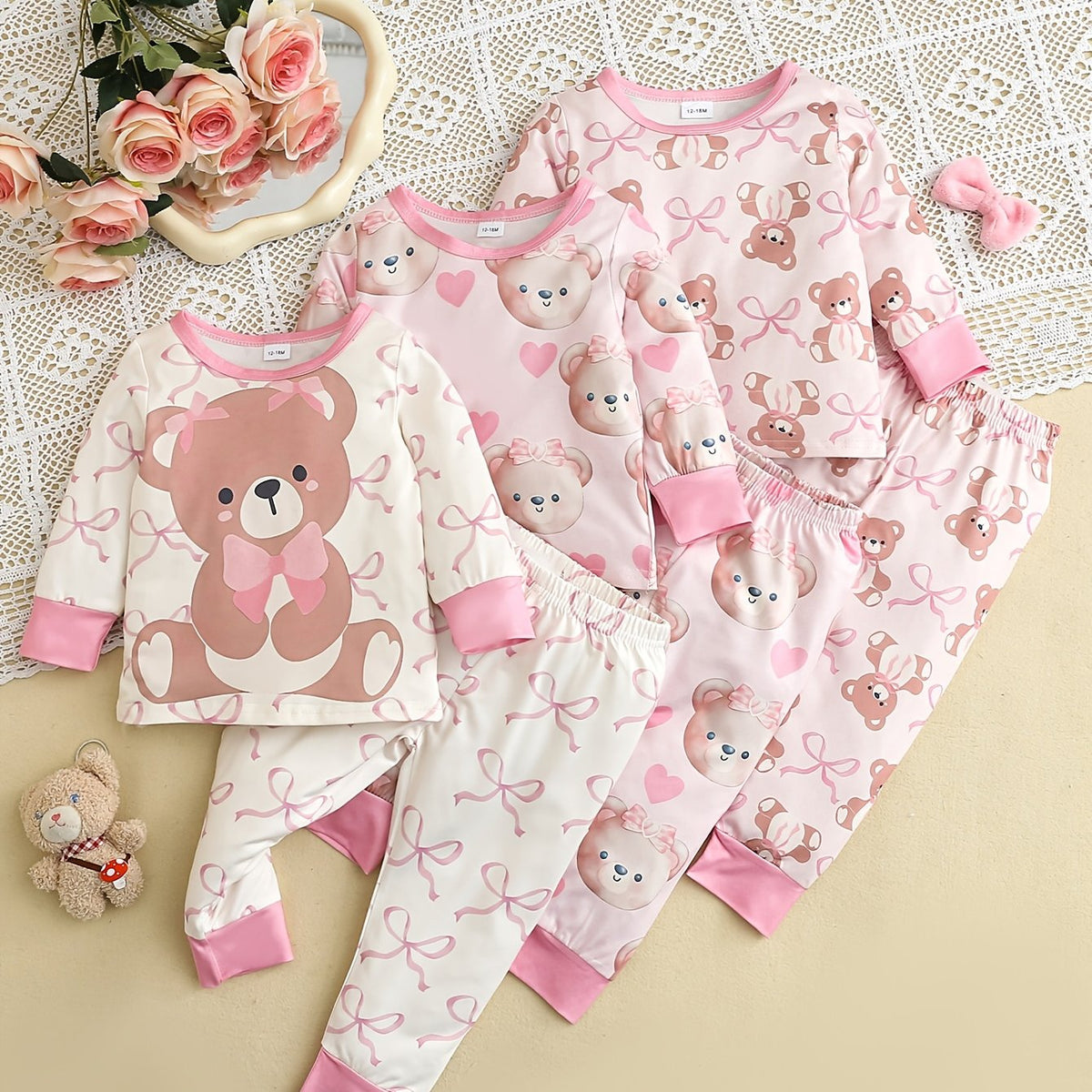 Ensemble de pyjama pour filles 6 pièces — Monptitlou Image