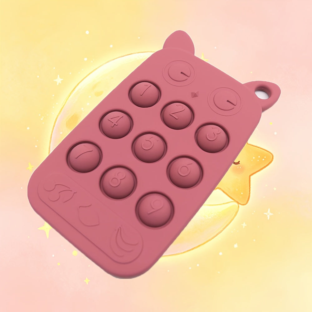 Bébé Silicone Téléphone Anneau de Dentition Jouet Clavier Numérique — Monptitlou