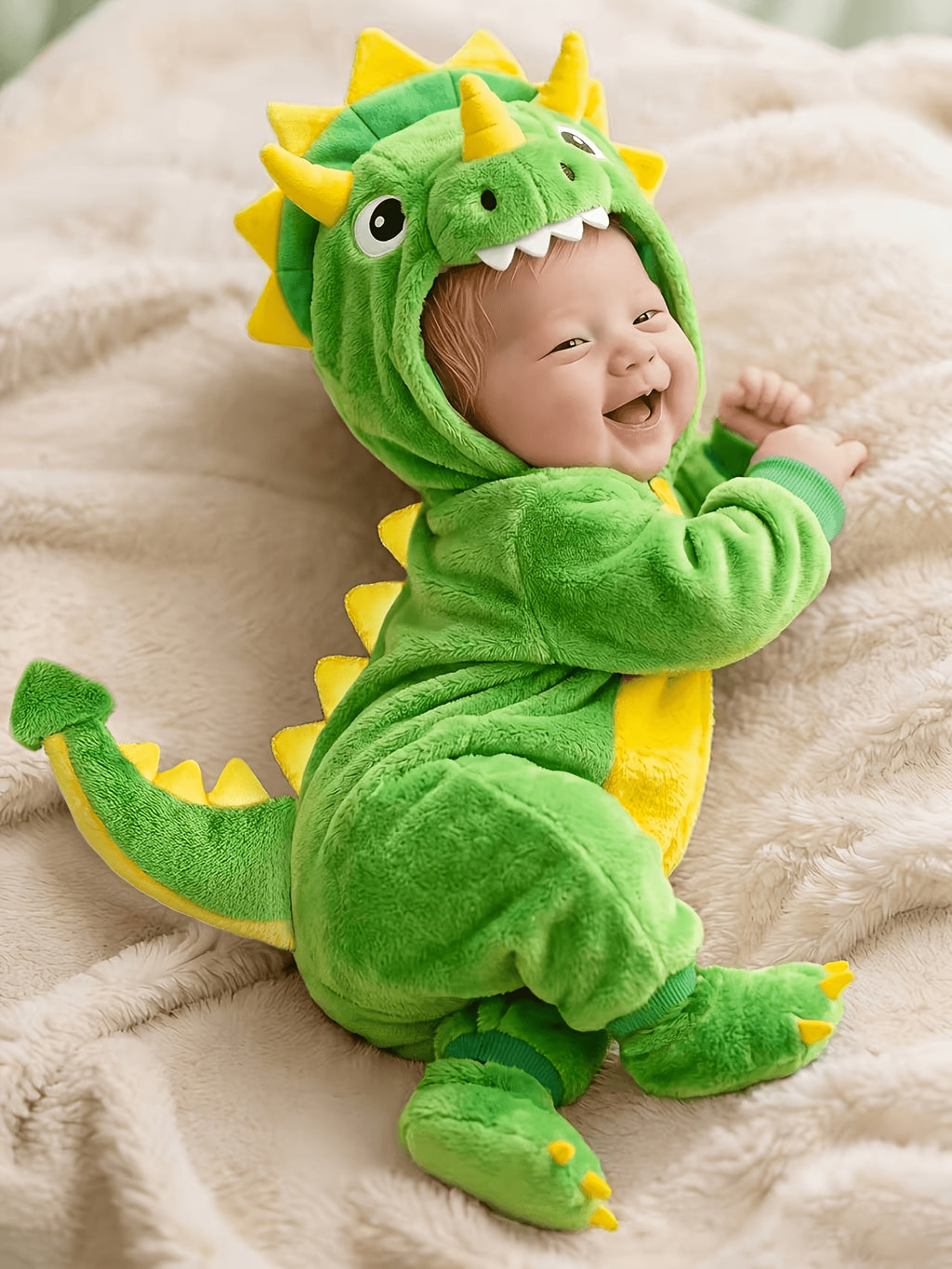 Barboteuse-grenouillère chaude à capuche pour bébé garçon avec petit