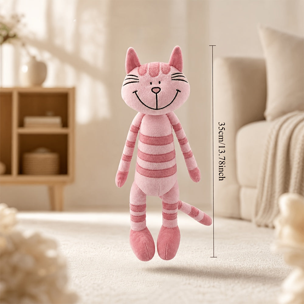 Poupée en peluche chaton rose guérisseur — Monptitlou