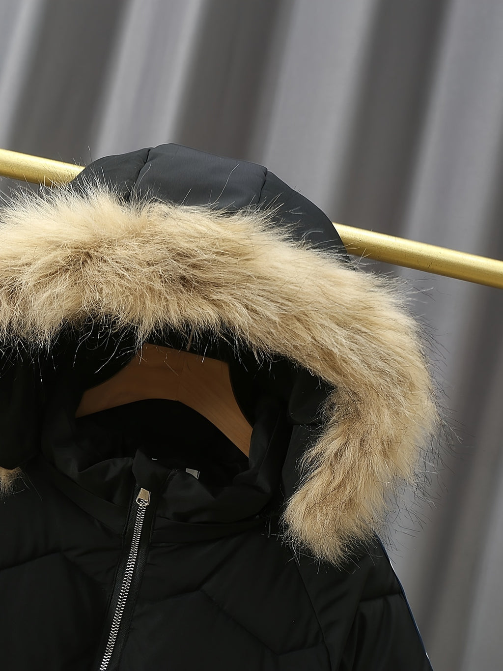 Vêtement d'extérieur d'hiver mi-long rembourré pour garçon