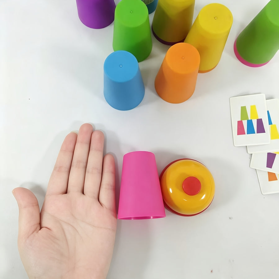 Jeu de gobelets à empiler Memory, gobelets à associer et empiler — Monptitlou