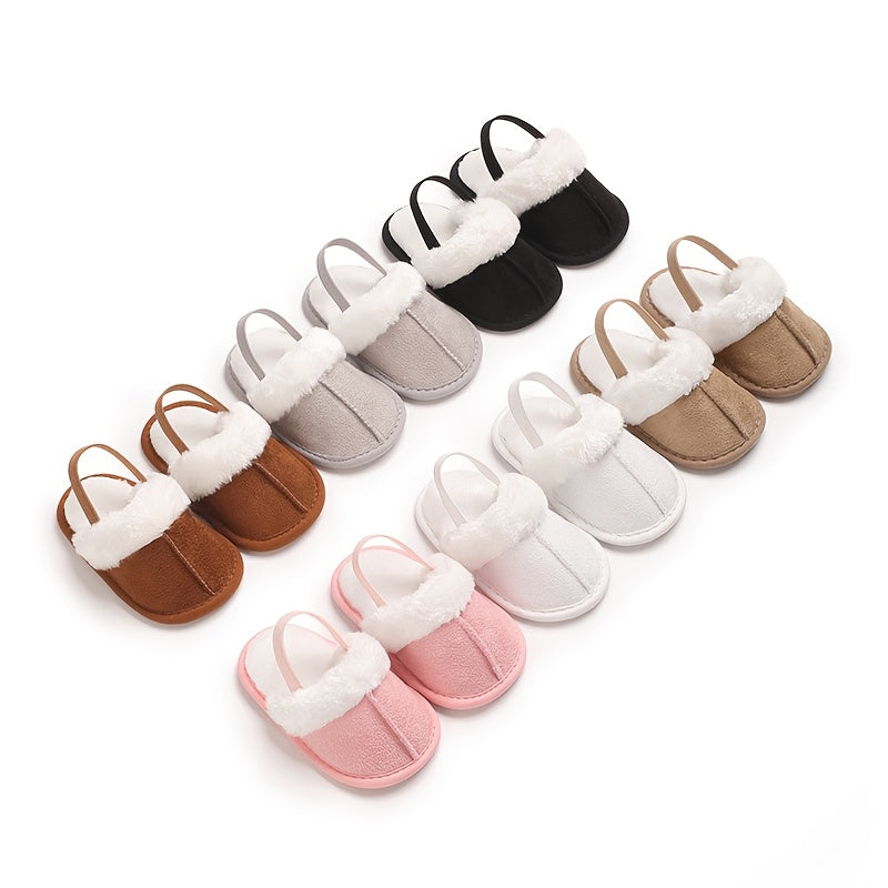 Chaussons Douillets en Peluche pour Bébé Fille - Semelle Souple et Antidérapante pour le Confort Intérieur | Mignons et 