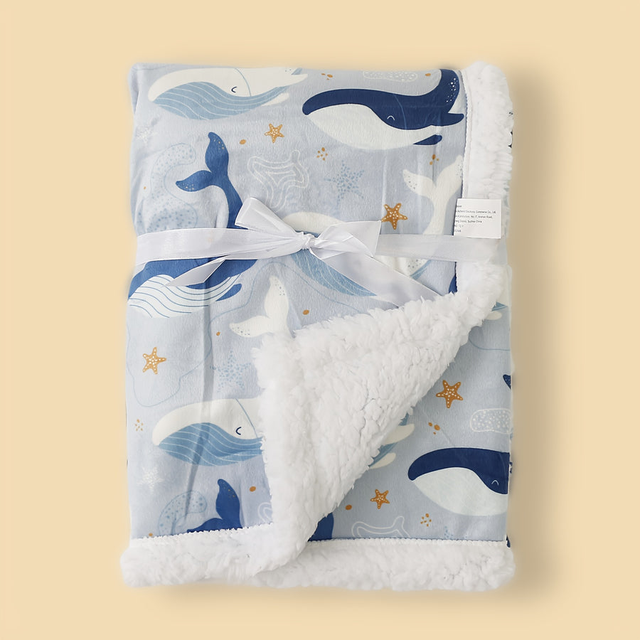 Couverture pour bébé double épaisseur imprimée motif géométrique — Monptitlou