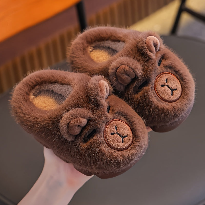 Chaussures d'hiver en peluche Capybara pour garçons et filles, bébés — Monptitlou
