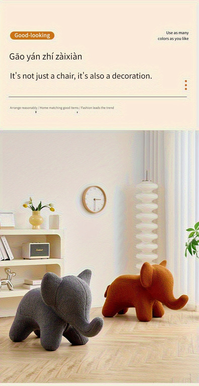 Chaise Éléphant en Laine d'Agneau pour Salon ou Chambre — Monptitlou