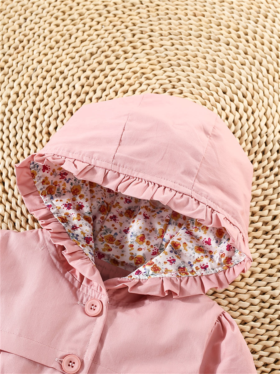 [Veste bébé fille coupe-vent] Veste à capuche automne nouveau style — Monptitlou