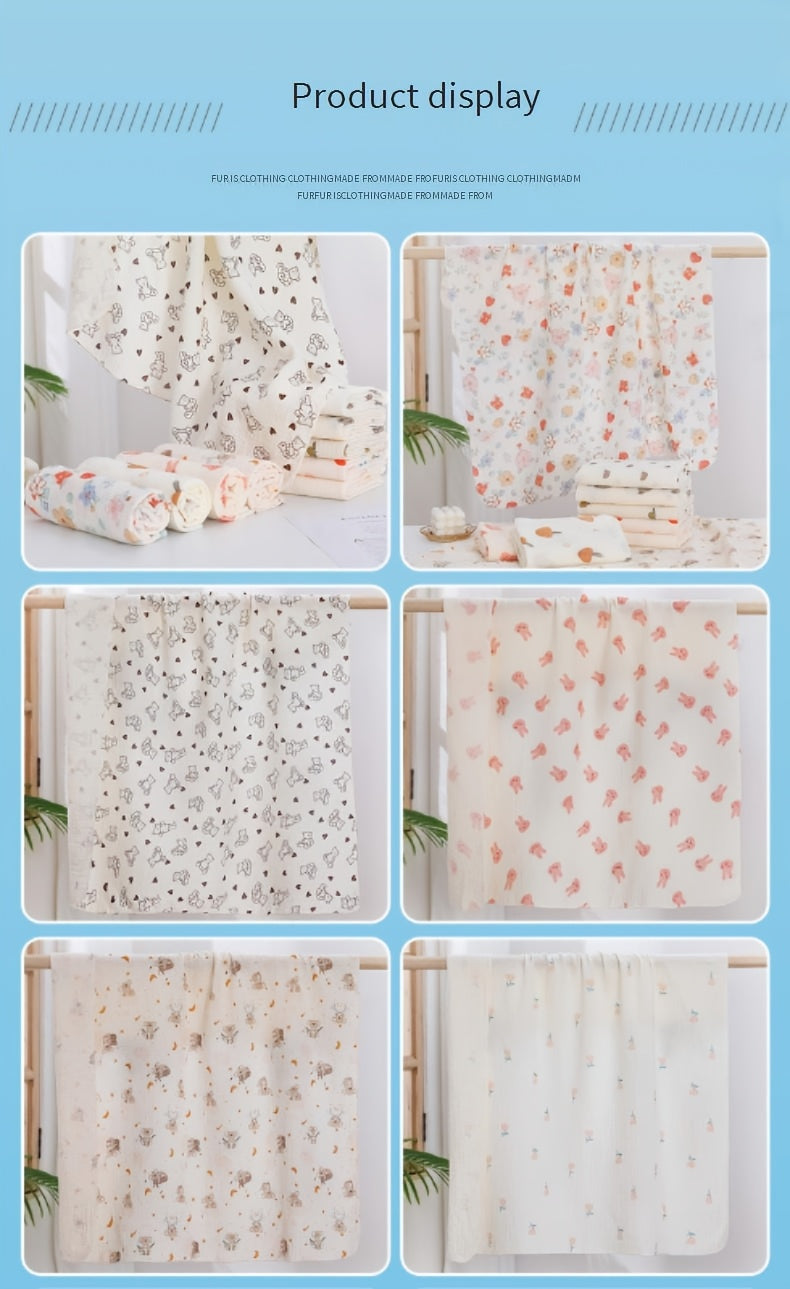 Lot de 2 langes bébé en double gaze absorbante — Monptitlou