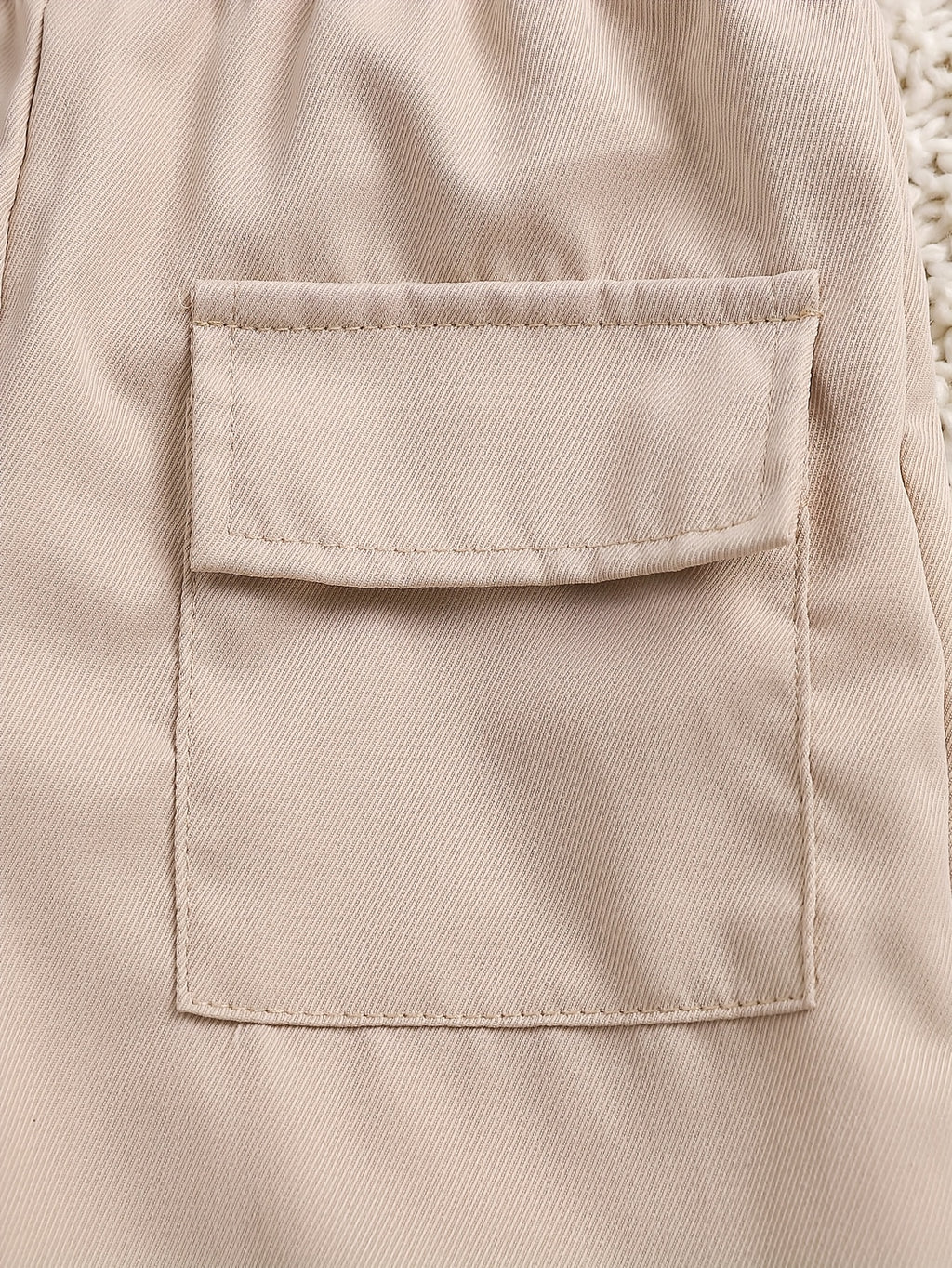 Ensemble chemise à carreaux et rayures abricot et pantalon cargo pour — Monptitlou