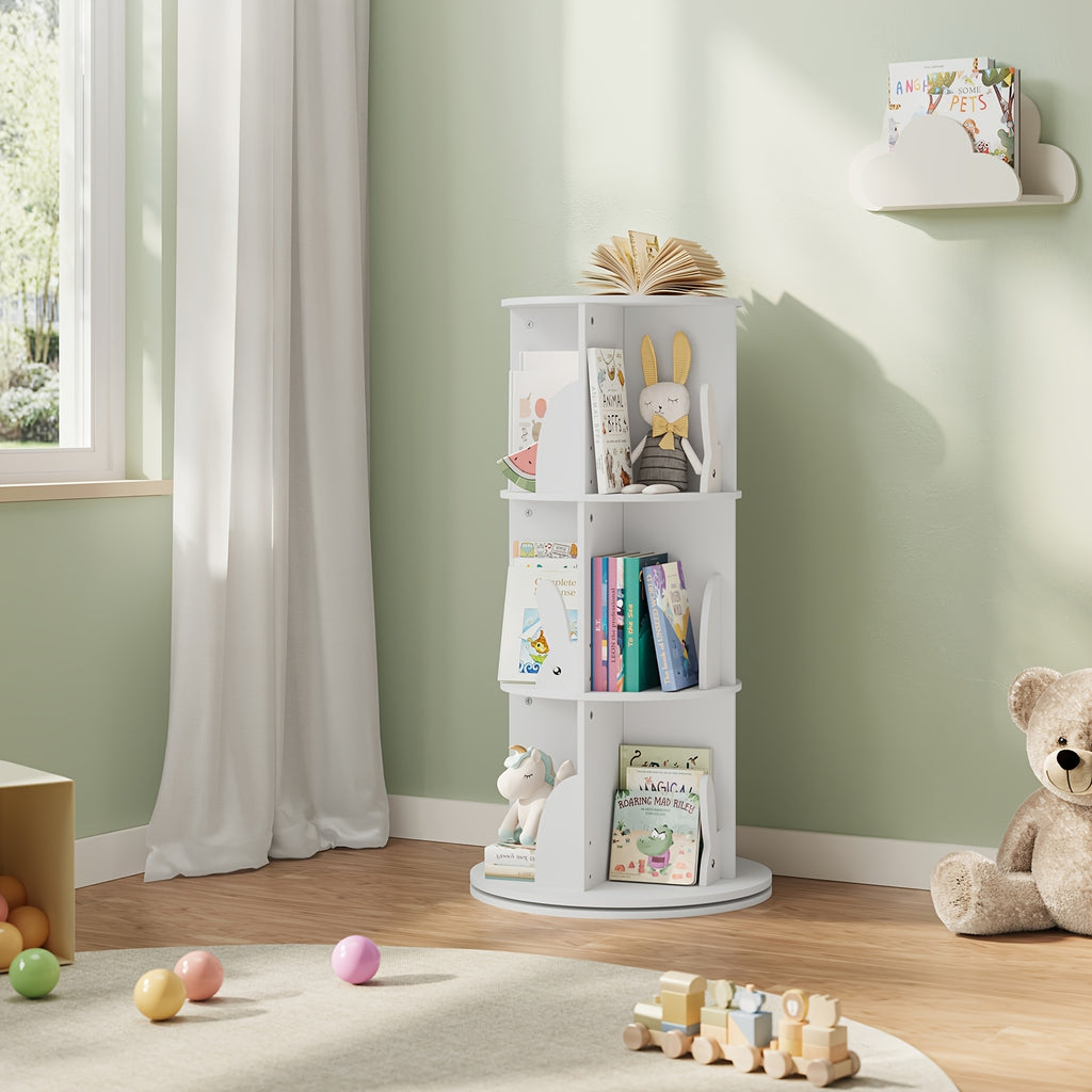 Bibliothèque, Étagère pour enfants rotative à 360° — Monptitlou