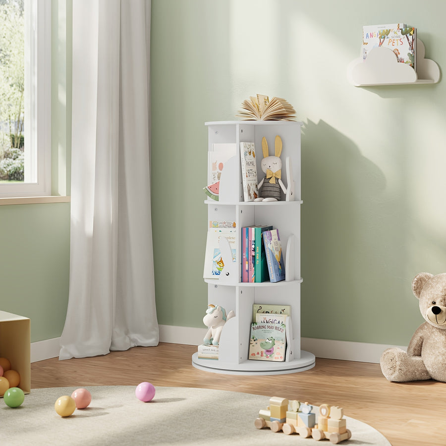 Bibliothèque, Étagère pour enfants rotative à 360° — Monptitlou