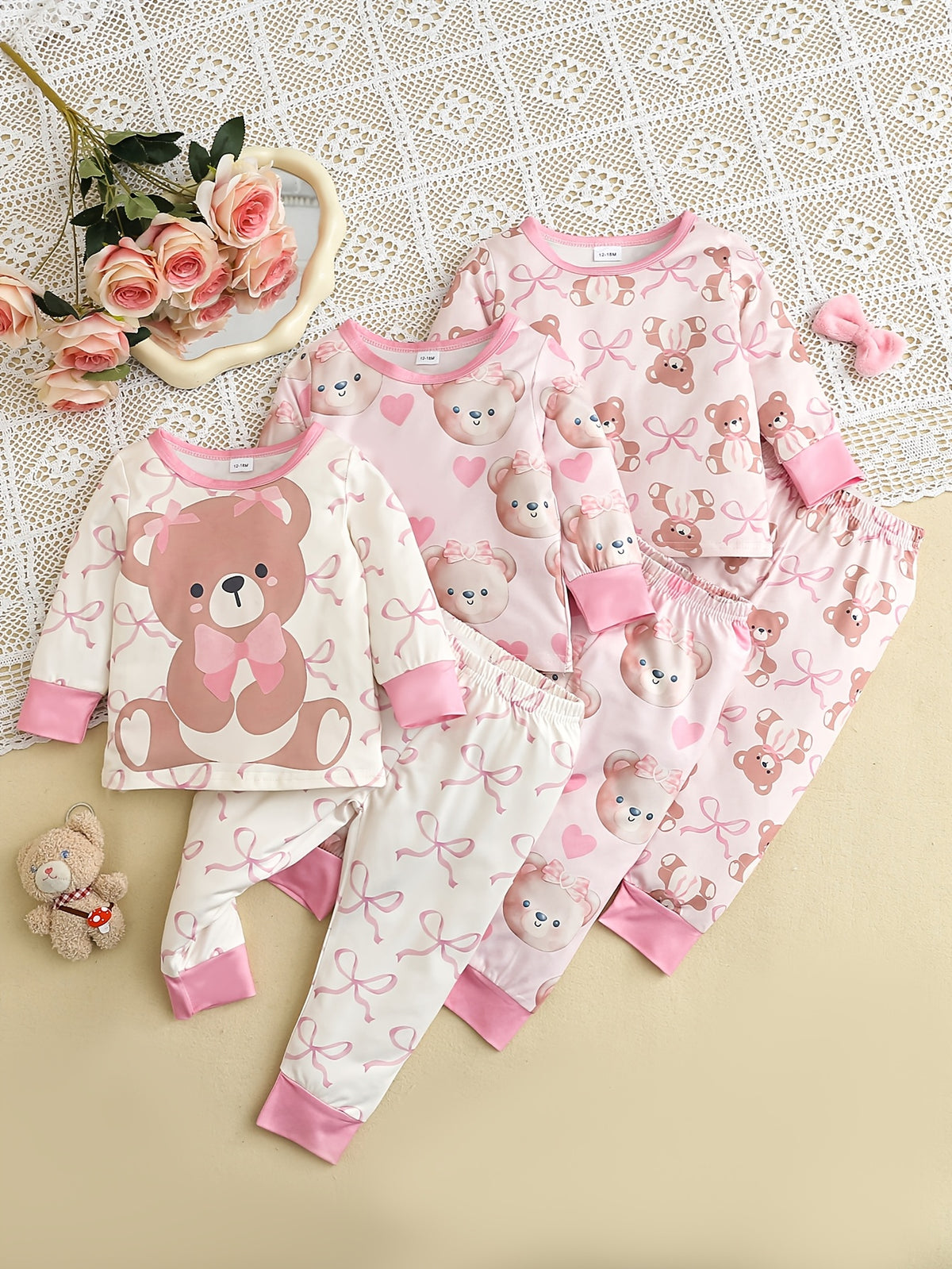 Ensemble de pyjama pour filles 6 pièces — Monptitlou Image