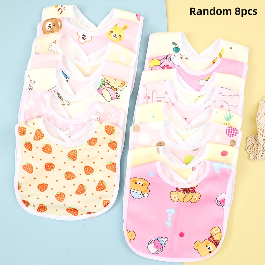 Bavoir pour Bébé Nouveau-né - Motif Aléatoire Rose Bleu Jaune — Monptitlou