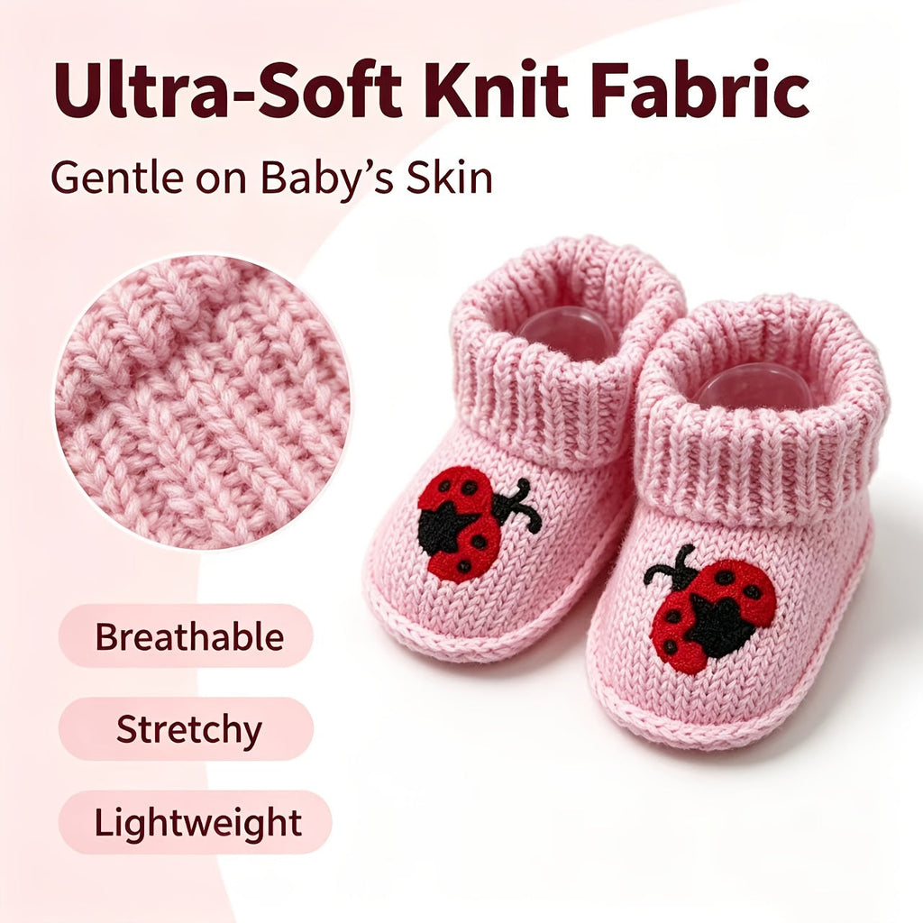 1 Paire de Chaussons Bébé Tricotés Mignons Animaux — Monptitlou