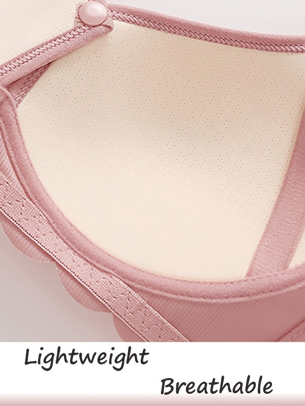 Soutien-gorge de maternité et d'allaitement élégant, couleur unie — Monptitlou
