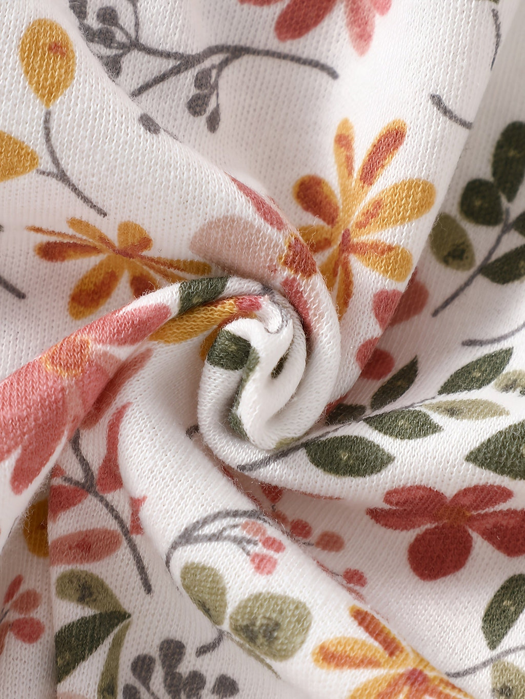 2 bodysuits pieds pour bébé fille, tissu doux, respirant et confortable, motif floral rose, adapté aux nouveau-nés de 0 