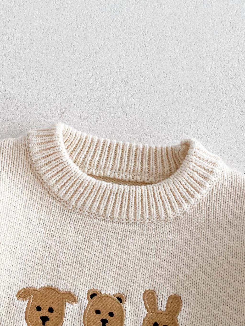 Pull Bébé Animaux Tricot Haut Automne Bébé Col Rond Pull Chaud Couche — Monptitlou