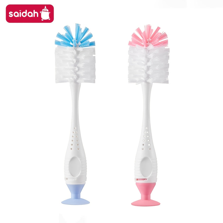Ensemble de brosses à biberon 2-EN-1 en nylon avec brosse à tétine — Monptitlou