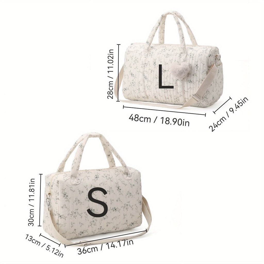 Sac à langer en polyamide imprimé floral avec grande capacité et design convivial pour les voyages