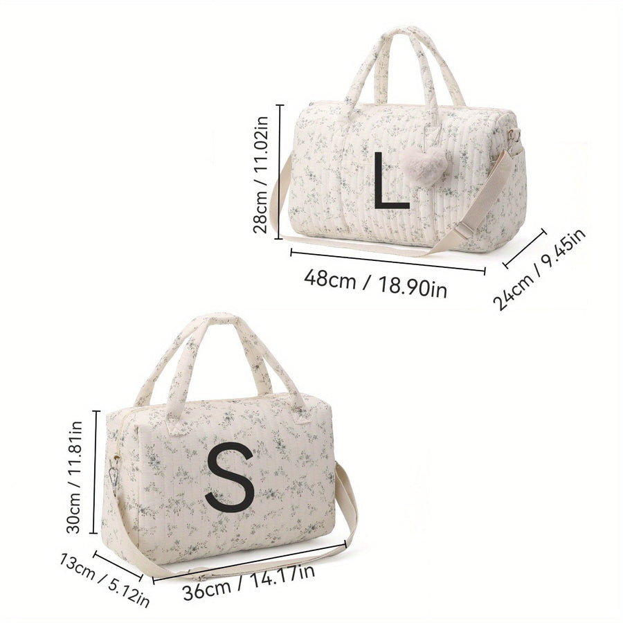 Sac à langer en polyamide imprimé floral avec grande capacité et design convivial pour les voyages