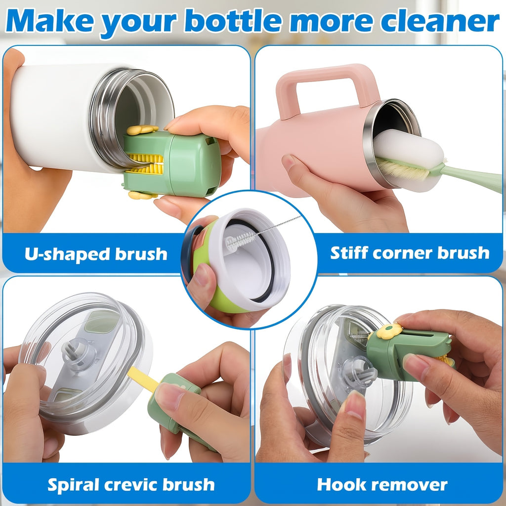 Brosses de nettoyage pour bouteilles d'eau 5-en-1 — Monptitlou