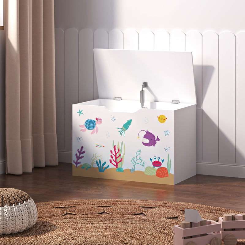 Boîte à Jouets Oleiros avec Couvercle Rabattable, 40 x 60 x 30 cm — Monptitlou Image