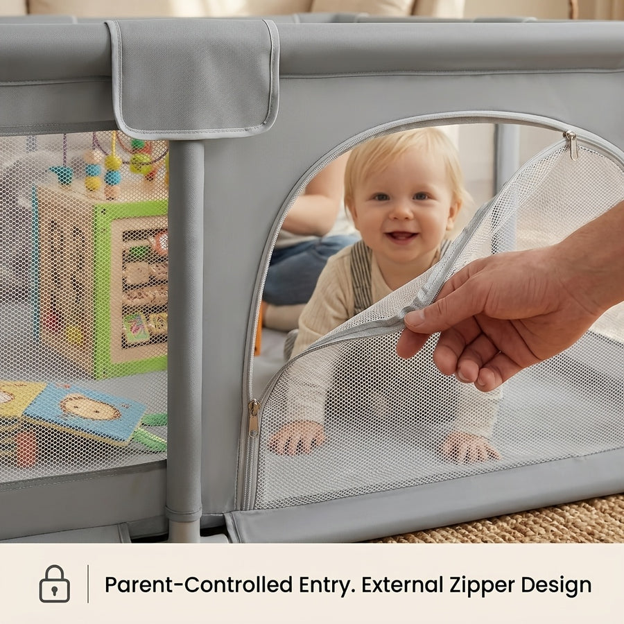 Grand parc de jeu pour bébé - centre d'activités solide et sûr avec — Monptitlou