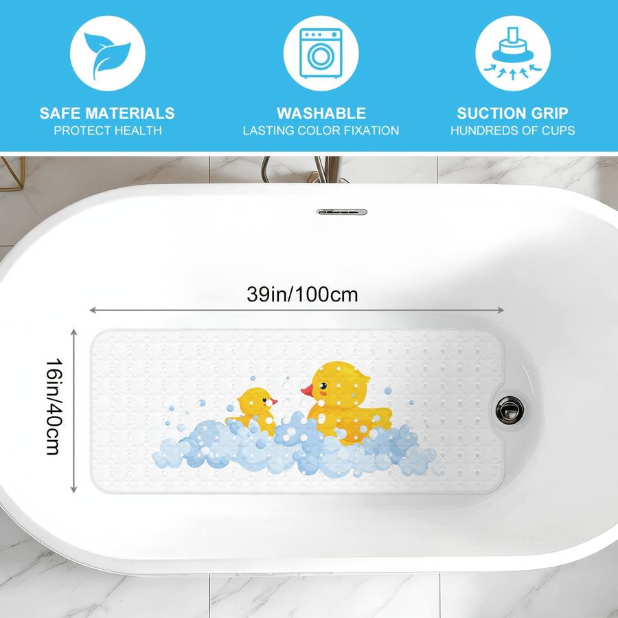 1 tapis antidérapant pour baignoire avec rainure — Monptitlou