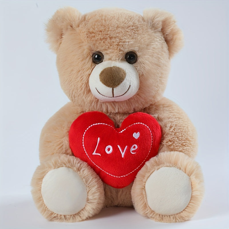 Ours en Peluche Cœur d'Amour de 26 cm / 10.23 pouces avec Ours et Chien — Monptitlou