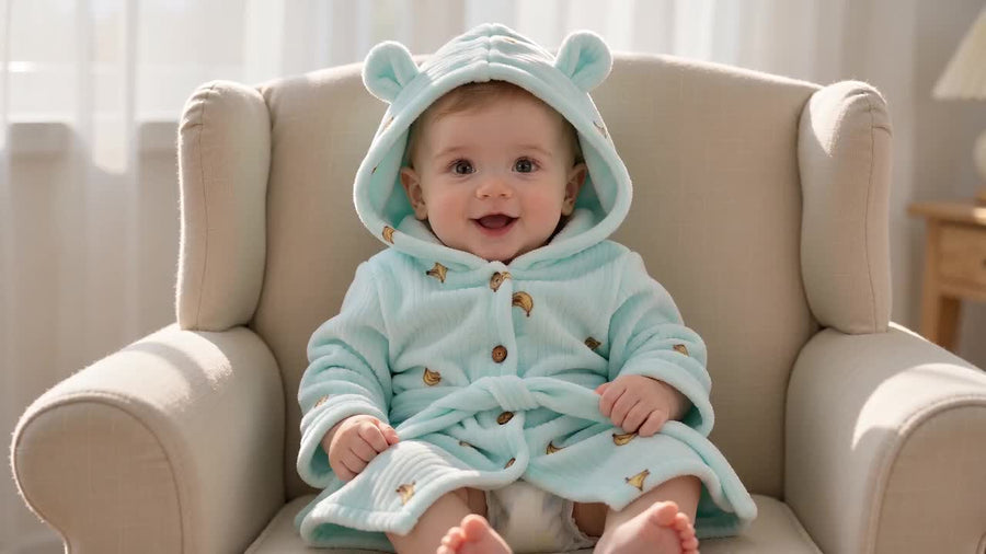 Nouveau Peignoir à Capuche en Flanelle pour Enfants Automne-Hiver — Monptitlou