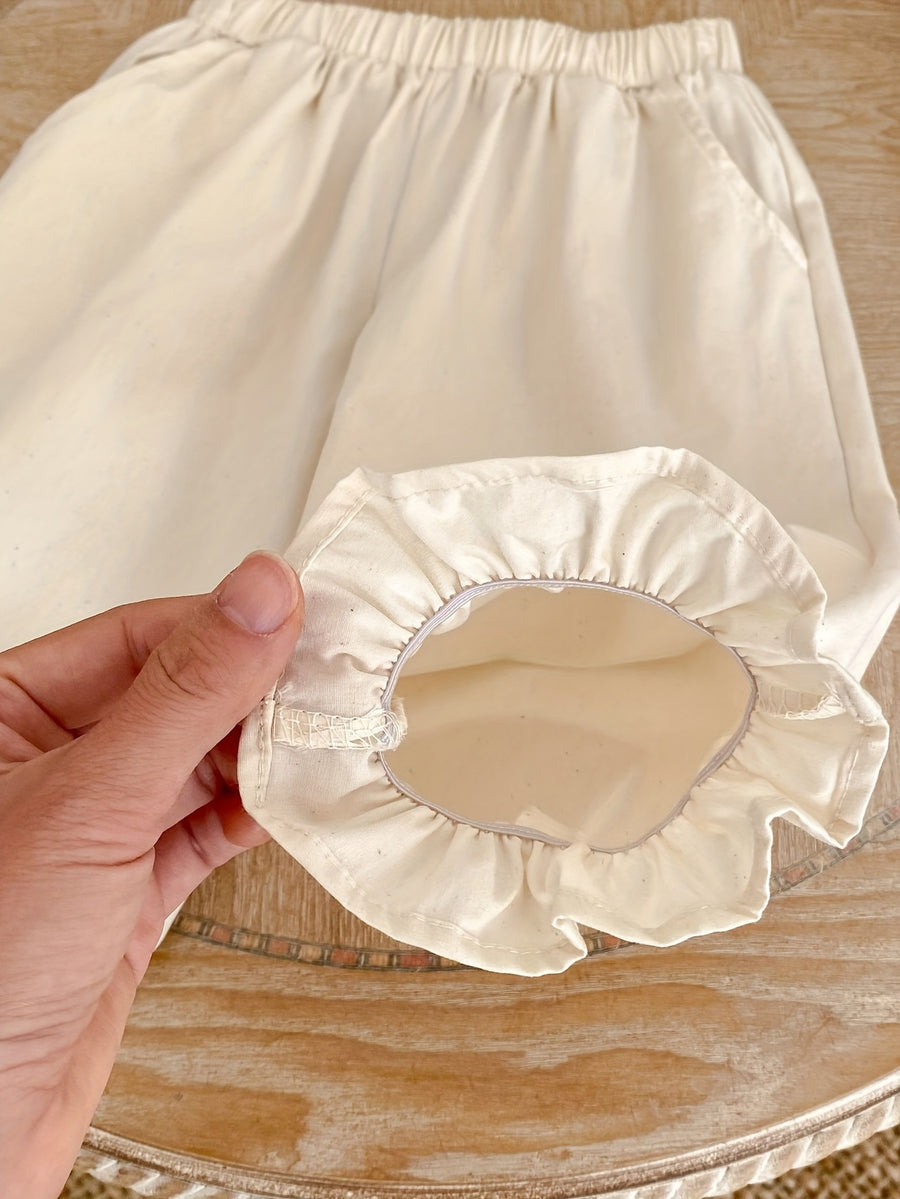 Vêtements bébé fille 0-3 ans col en bois manches longues chemise et — Monptitlou