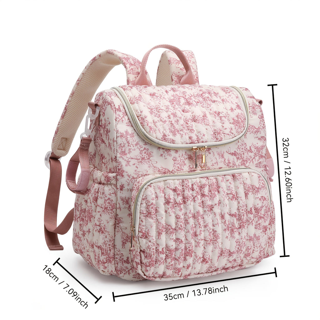 Sac à couches convertible vintage avec motif de dessin — Monptitlou