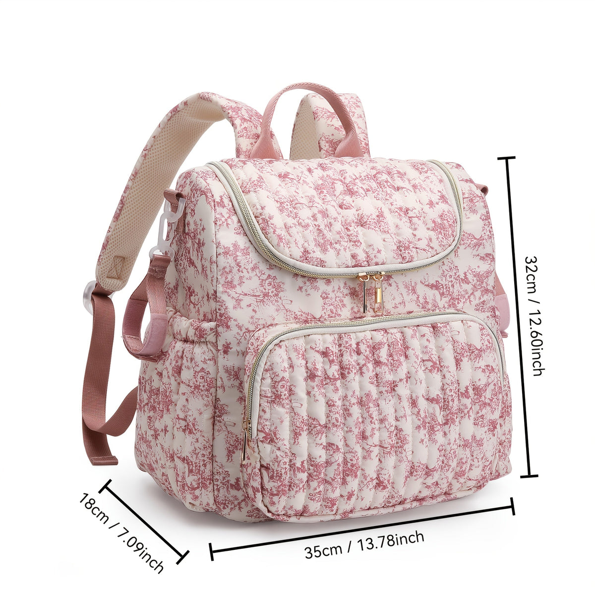 Sac à couches convertible vintage avec motif de dessin — Monptitlou Image