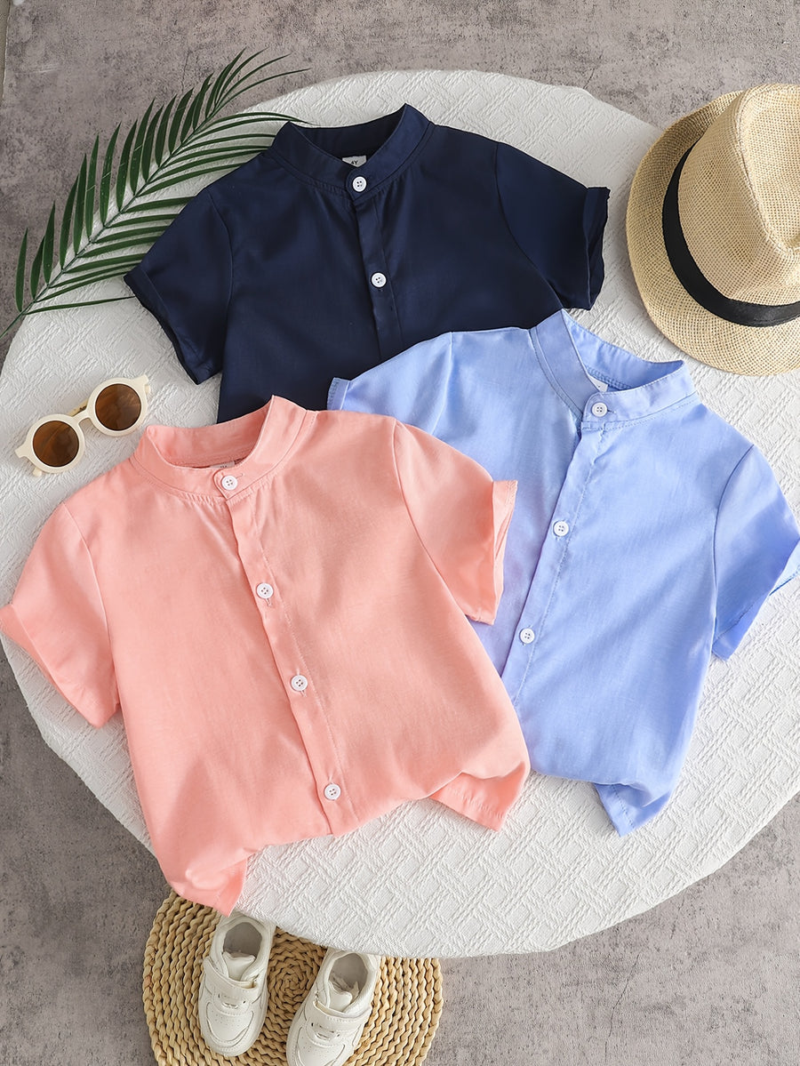 [Chemises bébé printemps/été] Ensemble 3 pièces Chemises courtes — Monptitlou