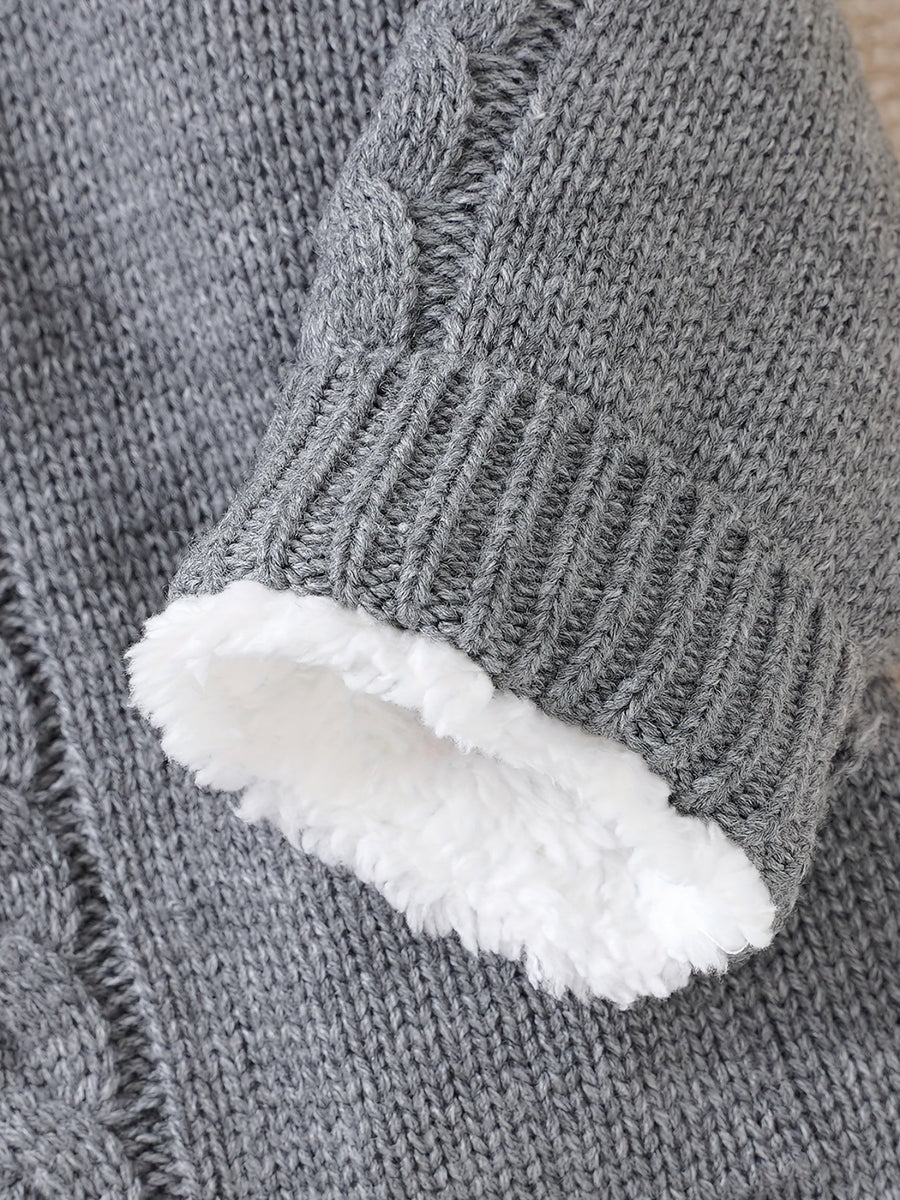 Combinaison tricotée en cachemire, à capuche et à manches longues, pour nouveau-nés, garçons et filles