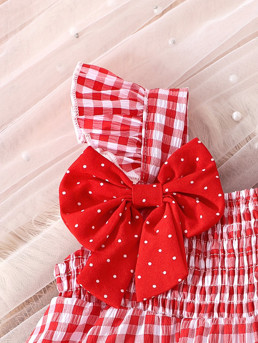 Ensemble 2 pièces pour bébé fille : Haut à col à volants imprimé fraise — Monptitlou