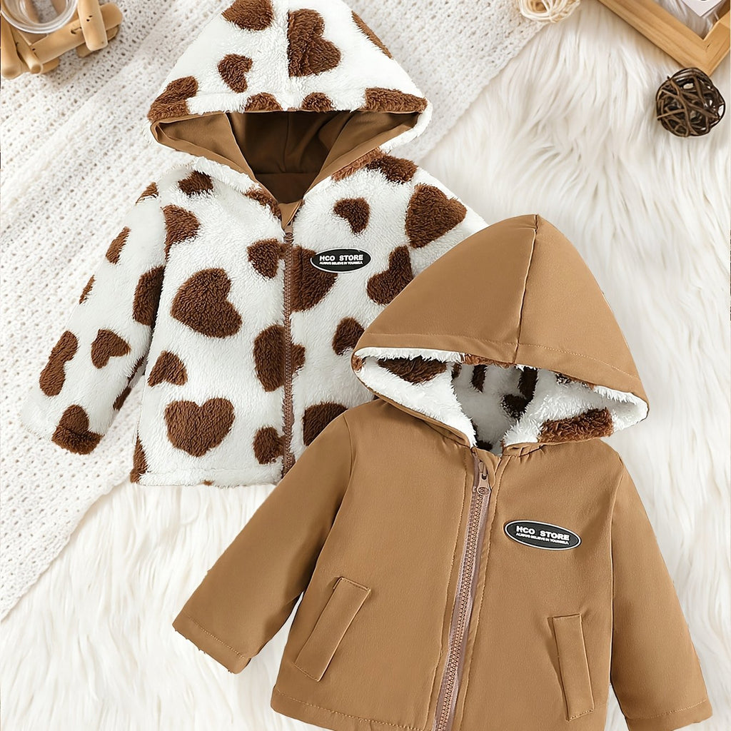 Veste réversible à imprimé léopard à la mode pour l'automne/hiver pour — Monptitlou