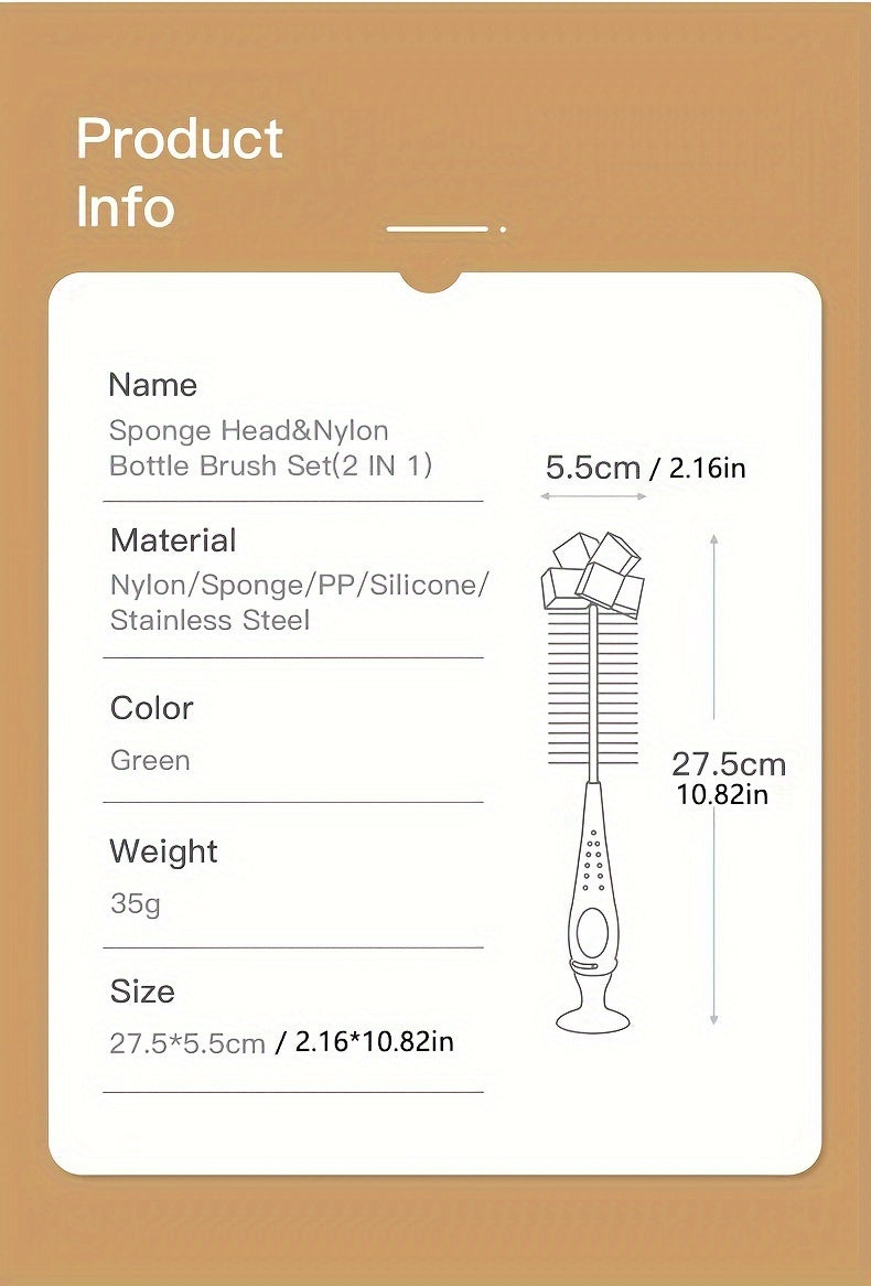 Nylon Éponge Brosse Avec Ventouse — Monptitlou