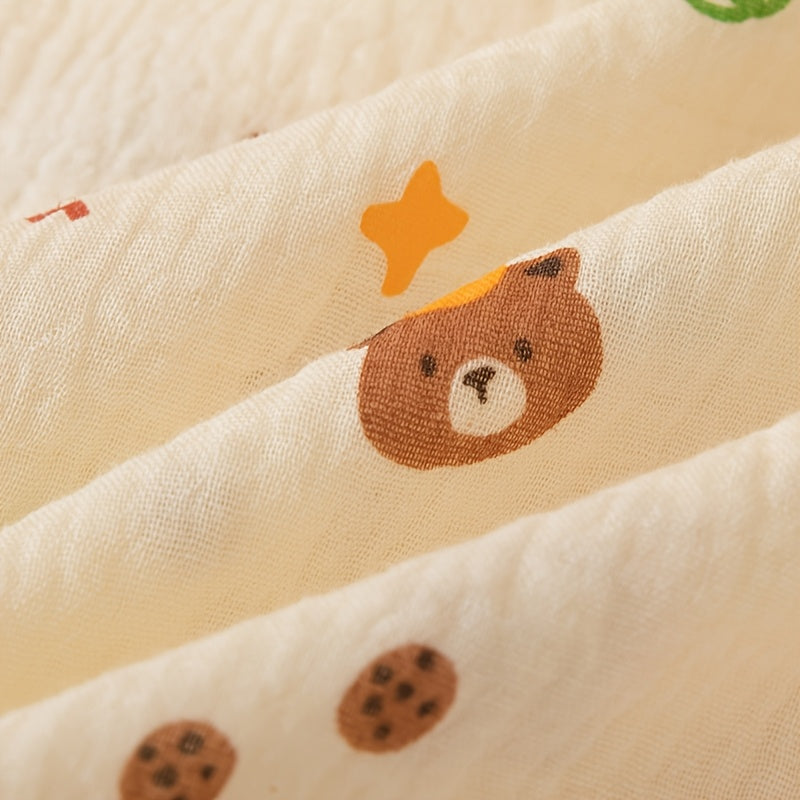 Lot de 3 langes bébé en gaze de coton, 4 motifs — Monptitlou