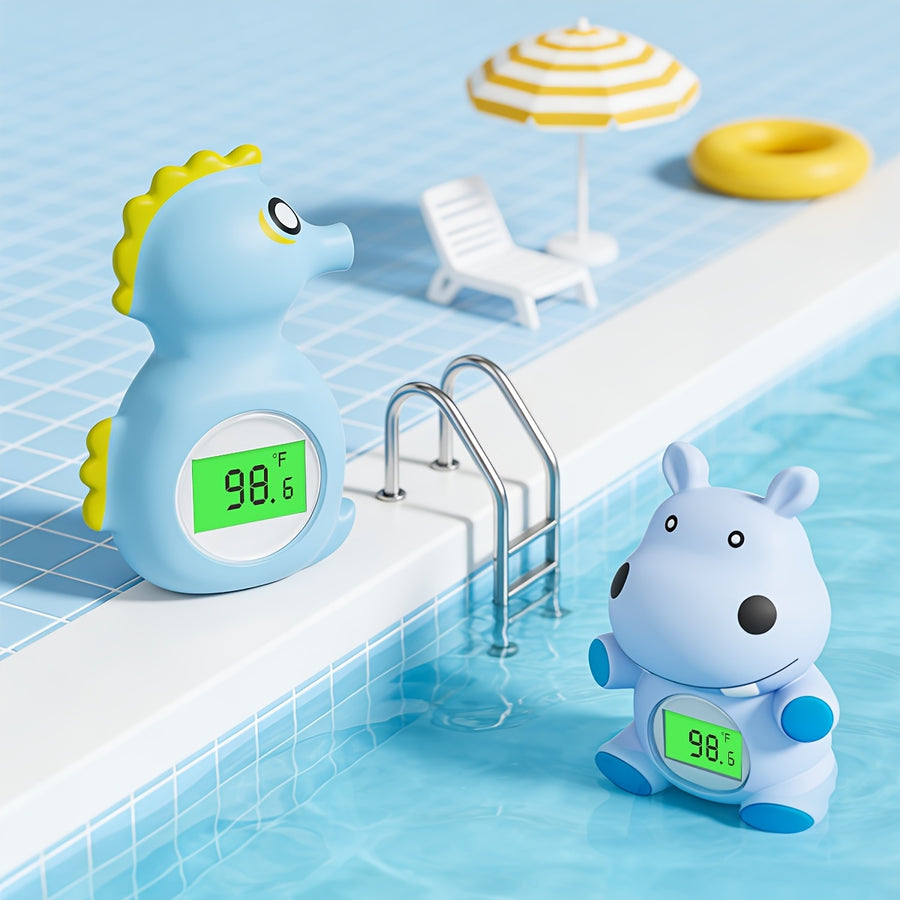 Thermomètre de bain flottant, modèle hippocampe, avec alerte — Monptitlou