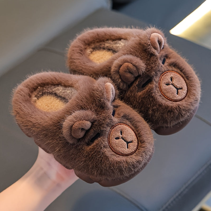 Chaussures d'hiver en peluche Capybara pour garçons et filles, bébés — Monptitlou