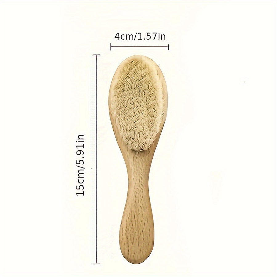 /Kit Brosse à Cheveux Douce pour Bébé avec Manche en Bois — Monptitlou