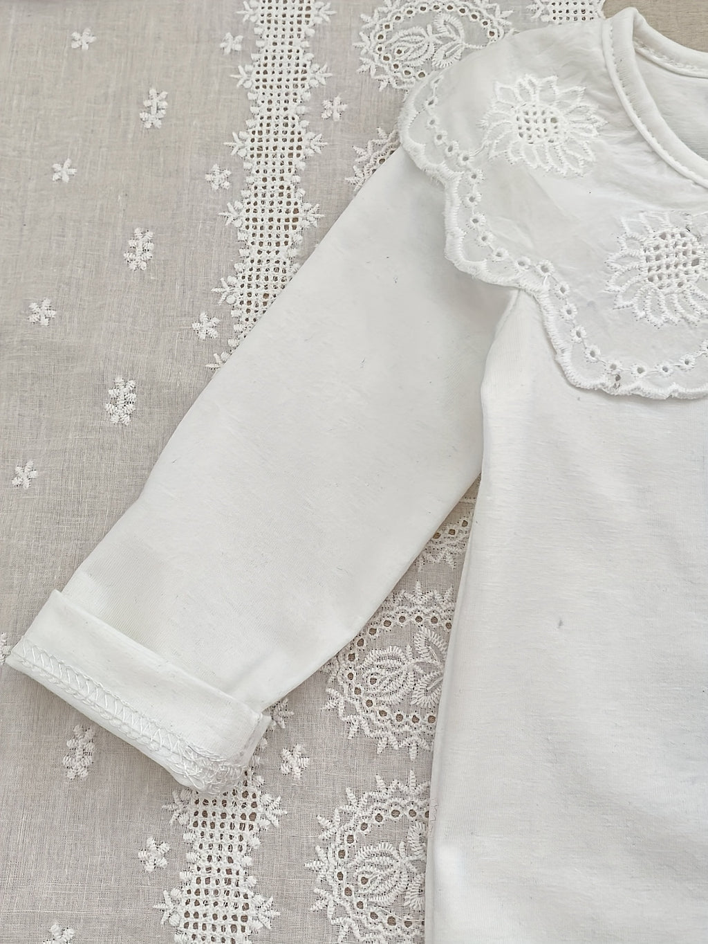T-shirt pour filles à col dentelle unicolore, photo 17