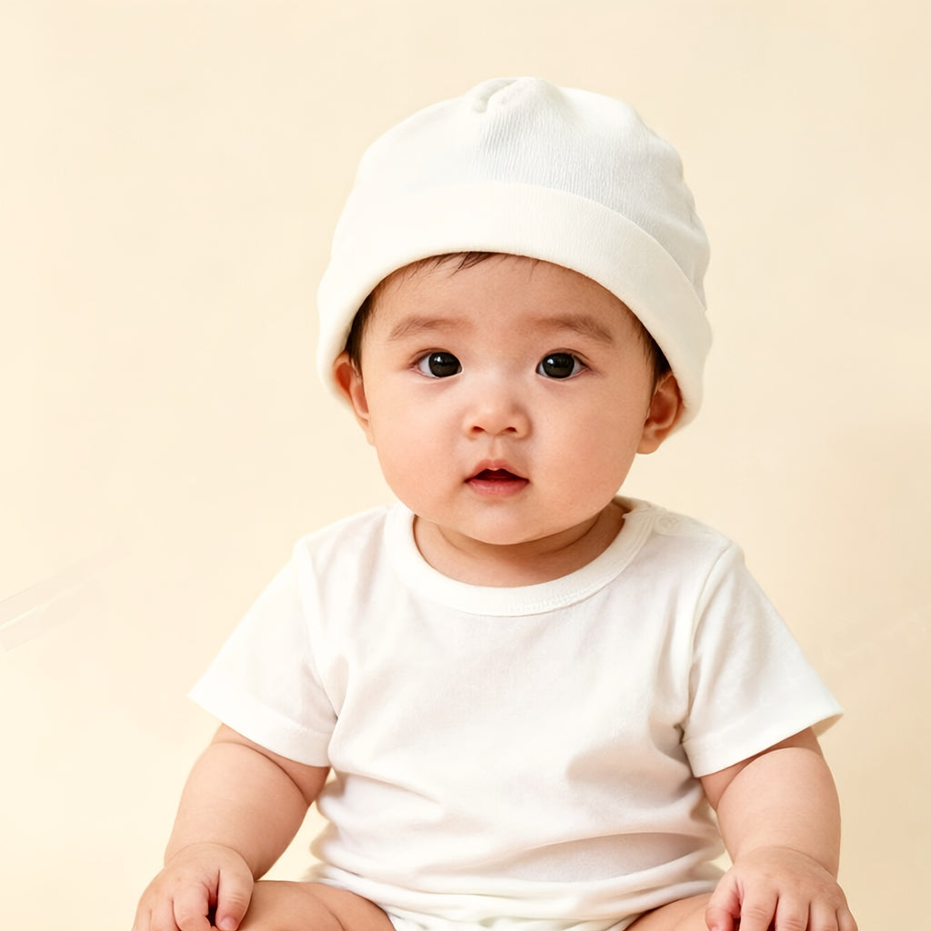 Bonnets unis pour nouveau-nés, garçons et filles, confortables — Monptitlou