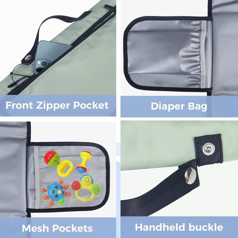 Station à langer de voyage deluxe avec coussin imperméable — Monptitlou