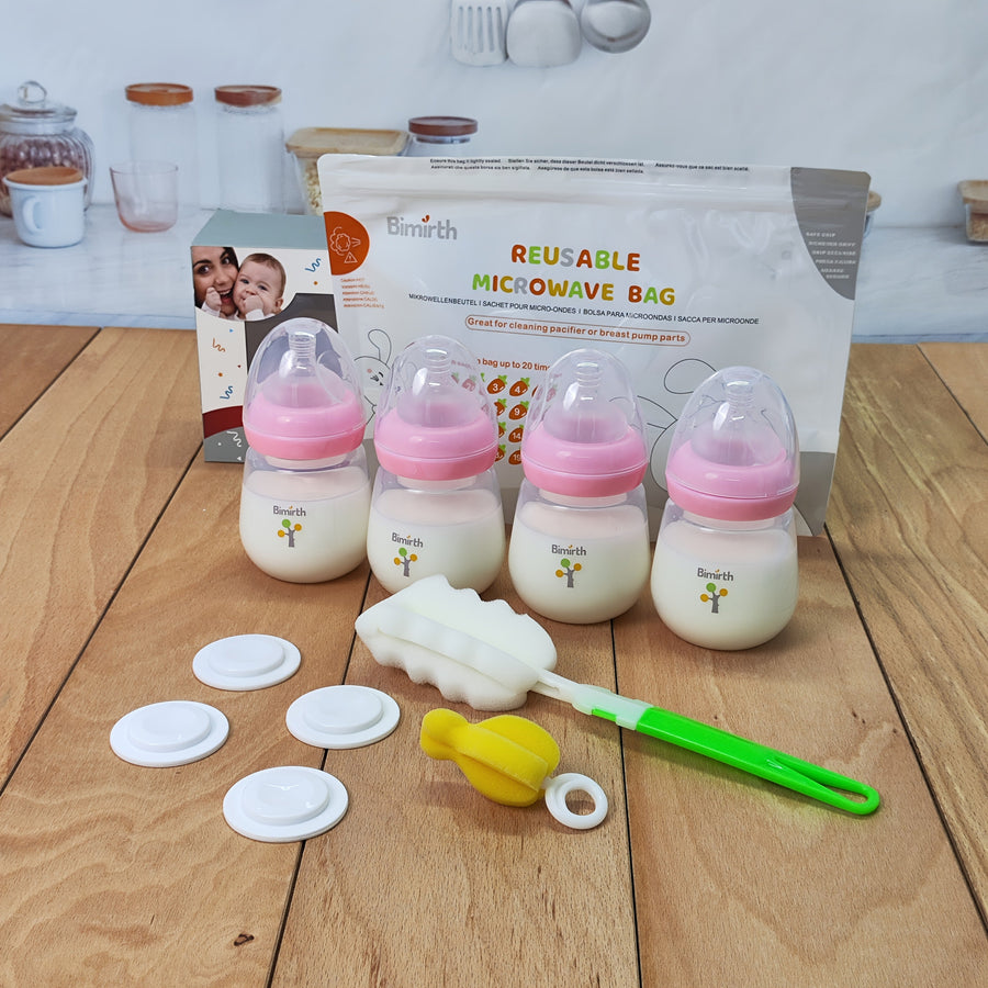 Bouteilles roses avec fonctions multiples pour l'alimentation — Monptitlou