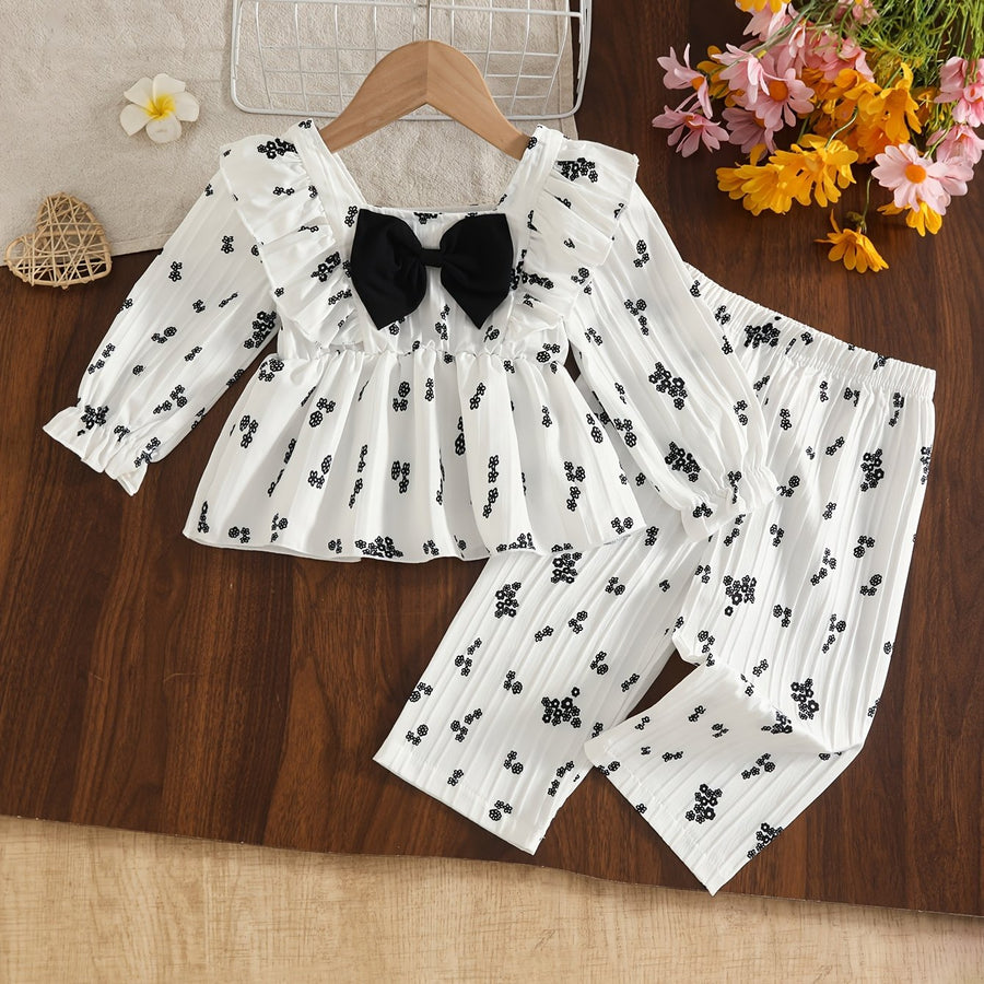 Ensemble Bébé Fille à Volants Floraux — Monptitlou