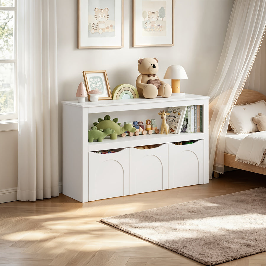 Meuble de rangement pour enfants avec 3 tiroirs à roulettes — Monptitlou