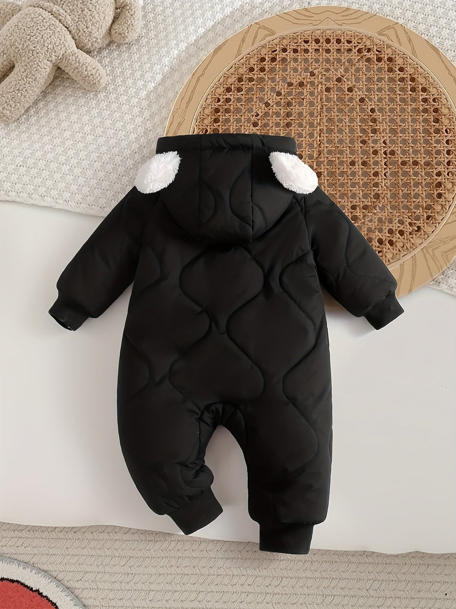 Body épais pour bébé 0 à 1 an, doublure polaire, vêtement d'extérieur automne/hiver, avec fermeture éclair, pour Noël/Ha