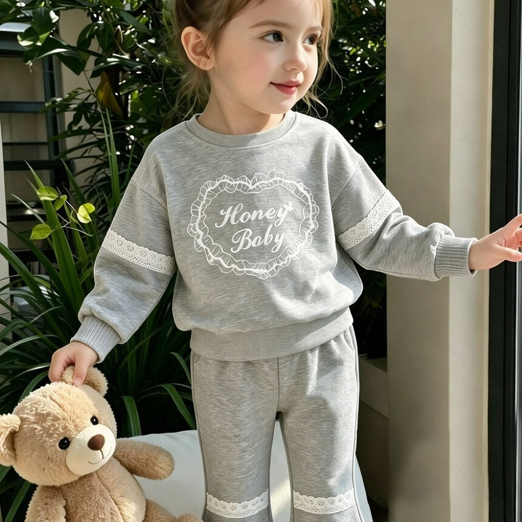 Ensemble deux pièces décontracté printemps-automne style coréen pour — Monptitlou
